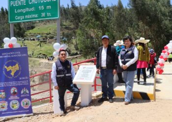 Inauguran puente vehicular en centro poblado de Chuyugual de Sanagorán